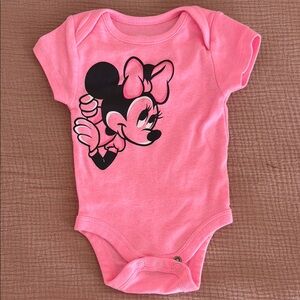 Disney Minnie Mouse Pink Baby Onesie